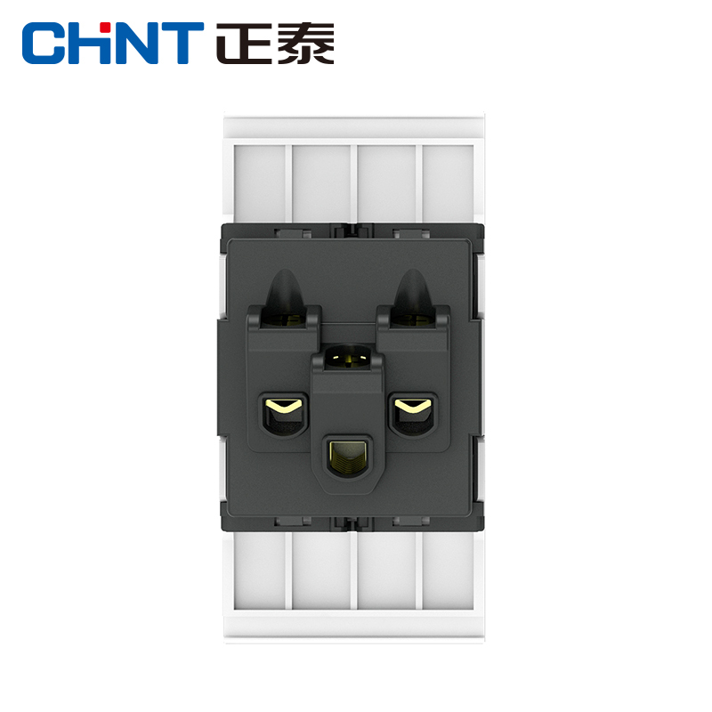 正泰开关插座118型5C深灰插座3孔5五孔多孔空调插座16a开关面板模块电源插座模块