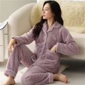 珊瑚绒睡衣女士妈妈秋冬季2025新款加绒加厚冬款保暖法兰绒家居服