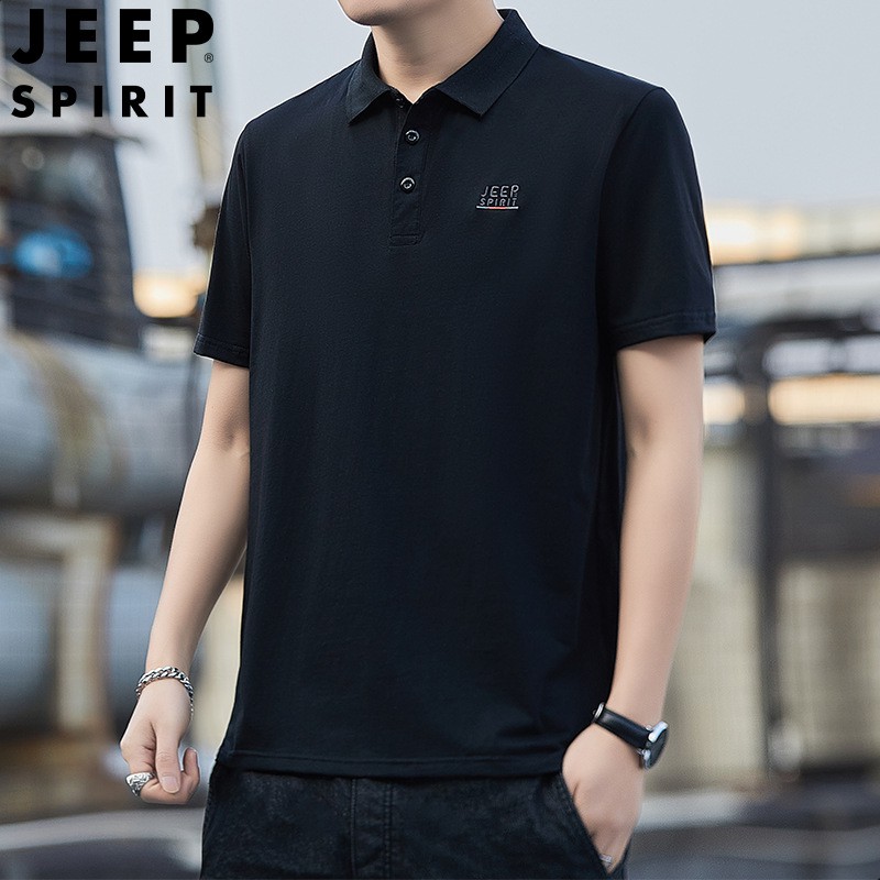 JEEP SPIRIT吉普男装正品牌短袖T恤男士翻领半袖棉polo衫高清大图