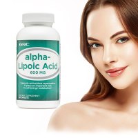 美国原装正品GNC健安喜阿尔法a硫辛酸片剂600mg60粒搭谷胱甘肽维生素矿物质美白