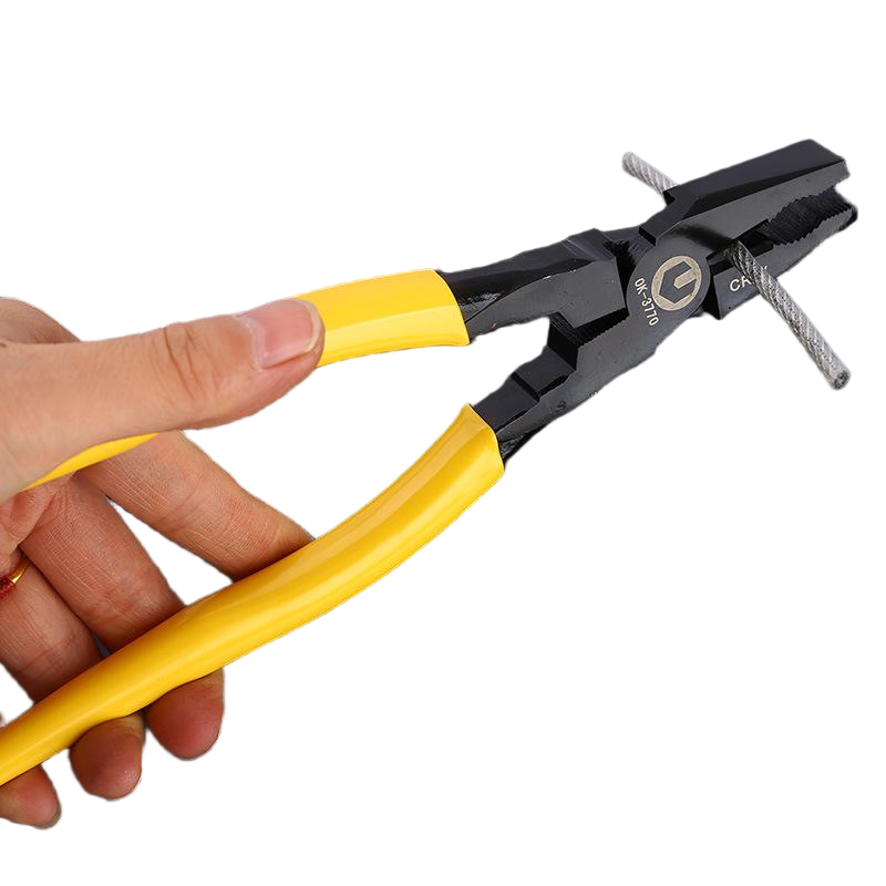 欧克（Ouke）架子工专用钳剥线钳断线钳老虎钳子9寸225mm OK-3770\把高清大图