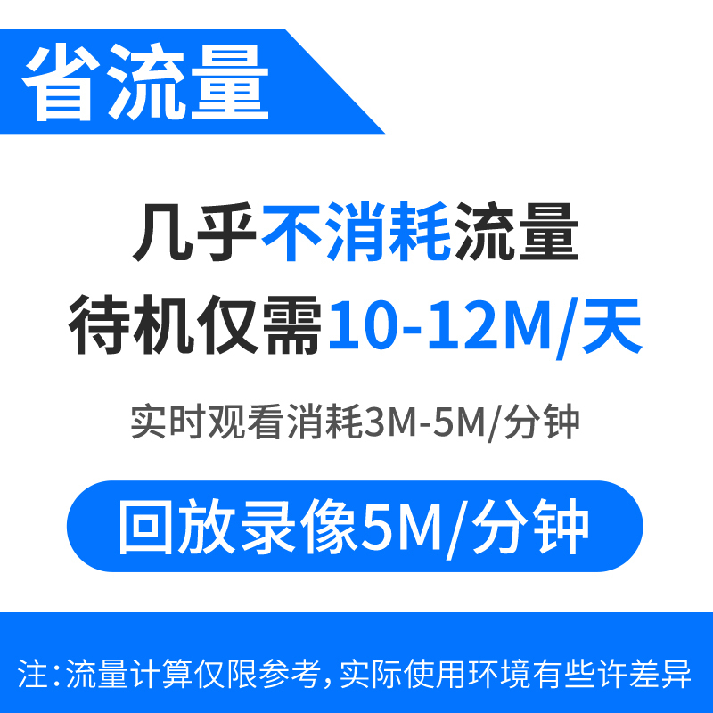 送7天循环监控录像卡 4G流量远程无线摄像头监控器3MP家用插卡无需网络高清室外野外 4G流量卡版+断电续航