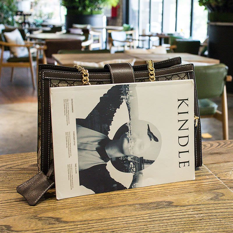 斯妮拉 欧美时尚新款包包女包手提包女斜挎包女百搭质感五金锁扣耐磨防盗大容量链条单肩包女图片