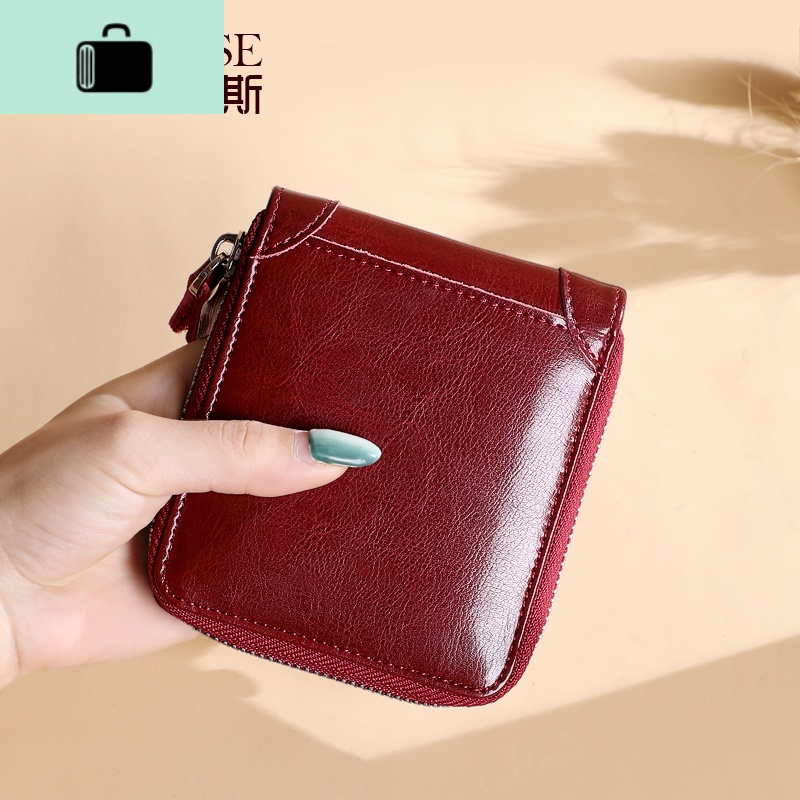 女士钱包短款皮拉链多功能驾驶证卡包2019新款男式皮夹学生钱夹NEW LAKE高清大图