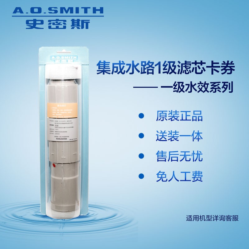 史密斯(A.O.Smith)净水器滤芯 净水机 2000M/R1200XD1 集成水路1级滤芯卡券
