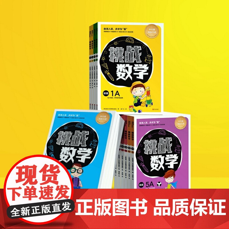 正版 挑战数学初级+中级+高级全14册 幼小数学衔接 儿童数学启蒙思维培养 举一反三数学幼儿训练5岁高清大图