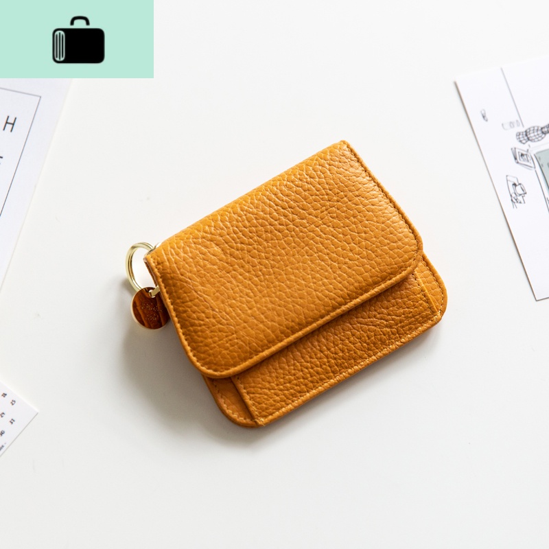 卡包女式超薄真皮多卡位位一体包男式大容量卡夹驾驶证防盗刷NEWLAKE 蛋黄