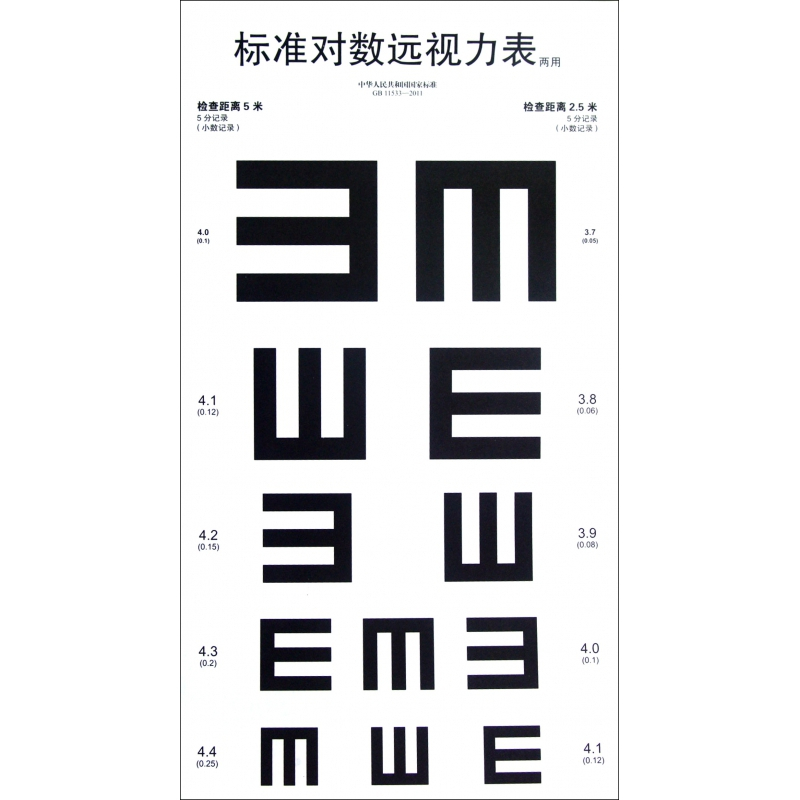 标准对数远视力表两用视频