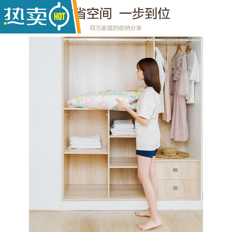 敬平抽真空压缩袋收纳袋整理袋棉被被子衣物羽绒服器家用装衣服袋子 5大号1手泵 大号(100*80cm)高清大图