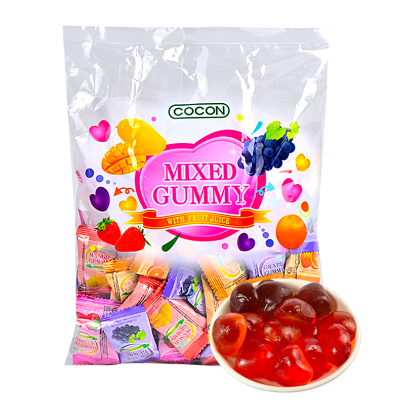 可康(Cocon)多口味水果糖500g 马来西亚进口休闲食品儿童软糖喜糖