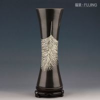 家居装饰品陶瓷现代中式天使之羽水滴花瓶客厅摆件插花工艺品
