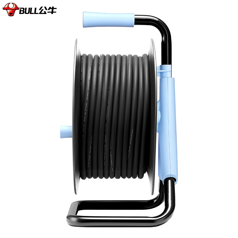 公牛(BULL)过热保护16A大功率电缆卷盘插座 GN-804D 4位无线卷线盘 (需自行接线和插头)高清大图