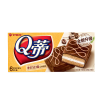 好丽友(Orion) 糕点 Q蒂蛋糕 摩卡巧克力味168g/盒 6枚(蛋糕礼盒)