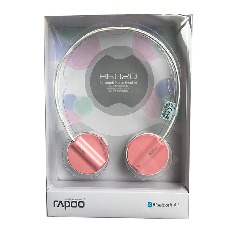雷柏(Rapoo) 雷柏 Rapoo H6020升级版蓝牙耳机头戴式立体声耳麦 粉红色