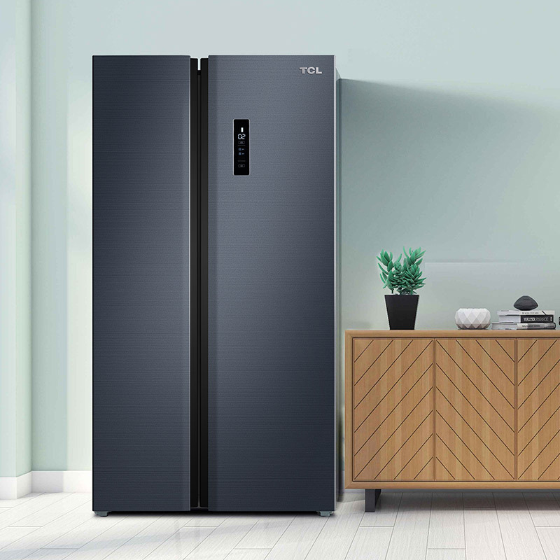 tcl 520升t1烟墨蓝大容量对开门双变频风冷无霜冰箱 aat负离子养鲜