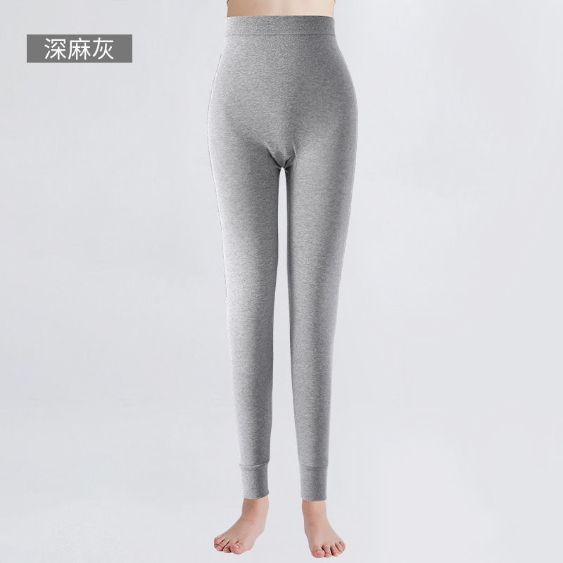 秋裤女学生韩版秋冬季防寒保暖裤弹力显瘦打底裤线裤女 深灰1条装 XL