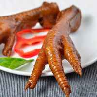 沟帮子熏辣鸡爪 零食凤爪25g*10袋