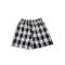 睡裤女夏季格子短裤纯棉时尚宽松透气居家可外穿全棉薄款梭织大码