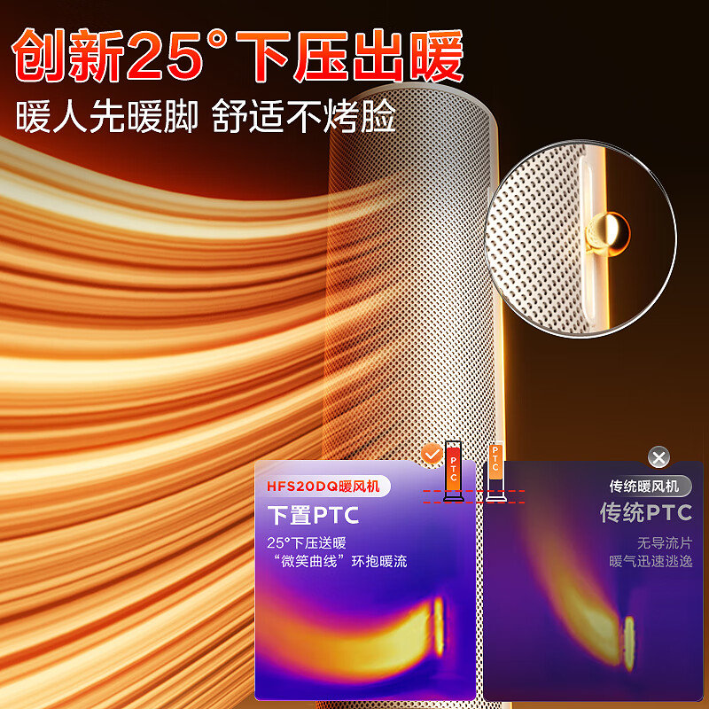 美的(Midea) 塔式暖风机 HFS20DQ高清大图