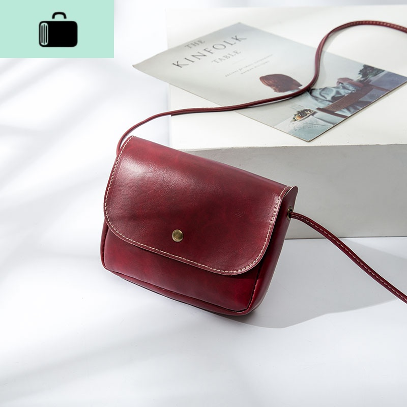 文艺日系复古小皮包迷你单肩斜挎软皮纯色学生韩版妈妈小包包女new