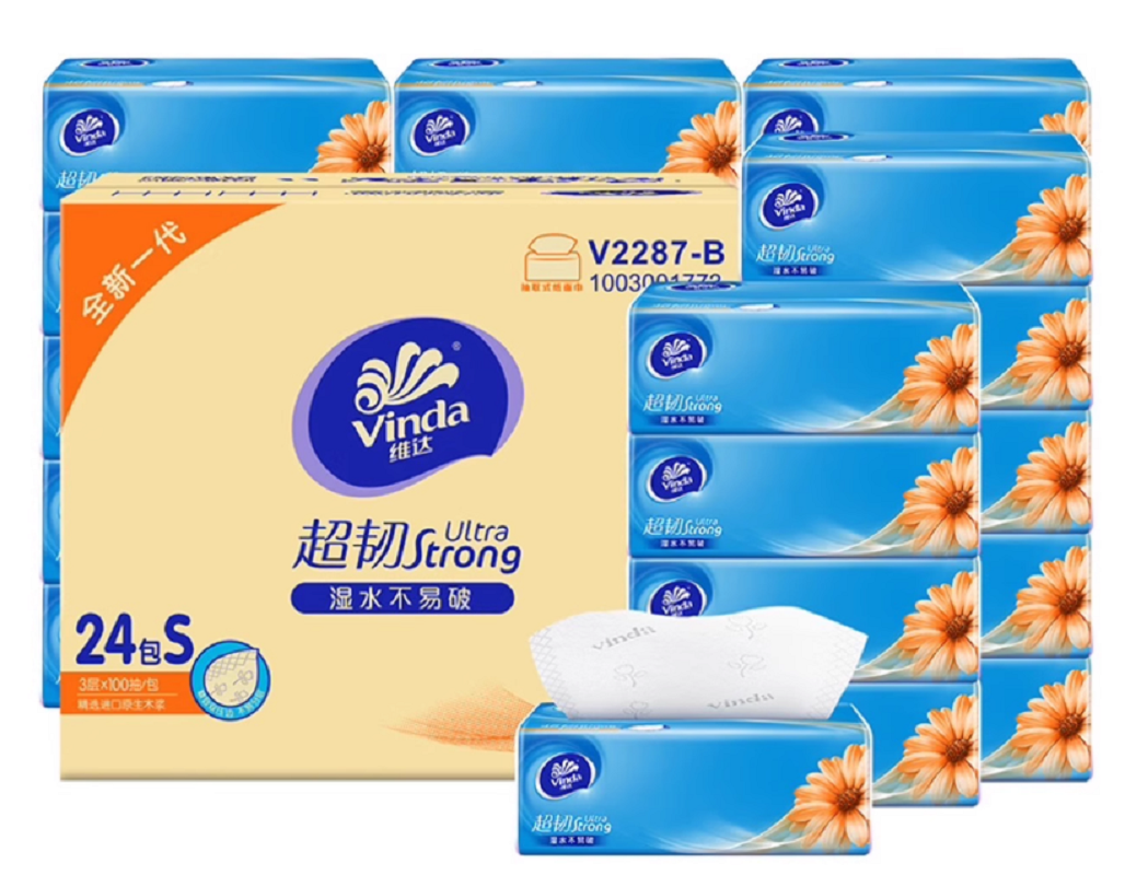 维达超韧100抽24包 V2287-B(单位:箱)