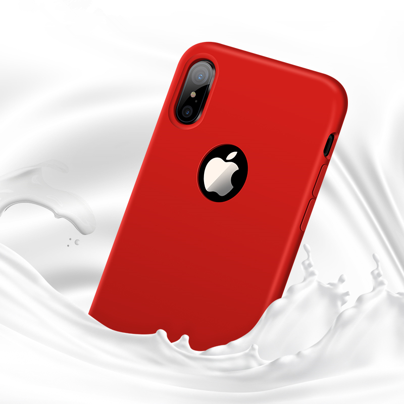 iphonex手机壳液态硅胶材质保护套 有效防止手机刮伤 跌落时能有效