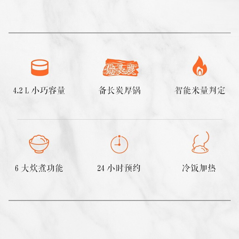 松下(Panasonic)微电脑电饭煲 4.2L电饭锅 3-6人 智能烹饪 可预约SR-DC156-F