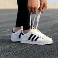 Adidas阿迪达斯男鞋女鞋三叶草 SUPERSTAR 金标贝壳头经典情侣鞋小白鞋运动休闲鞋板鞋C77124