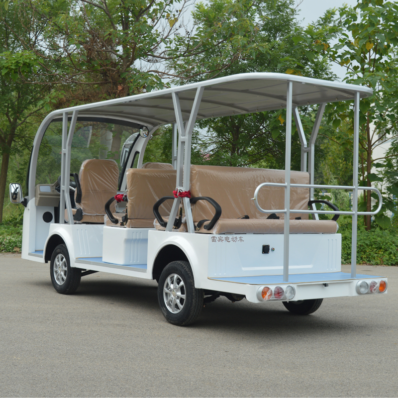 雷宾电动观光车四轮8-11座敞篷式景区游览车营区场内物业看房车摆渡车高清大图
