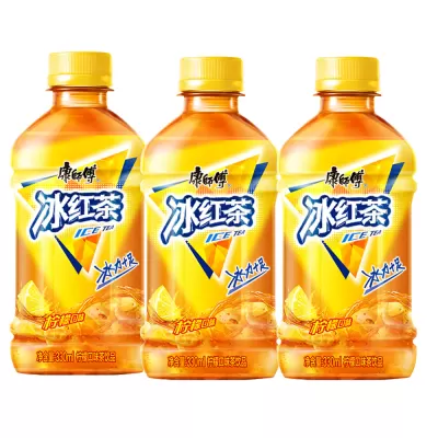 康师傅冰红茶小瓶装茶饮料330ml*3瓶柠檬饮料￥6植护壁挂式抽纸巾挂抽