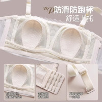 浪莎(LangSha)内衣女无肩带内衣夏季超薄透气聚拢性感抹胸无痕美背防滑胸罩 黑色 95BC