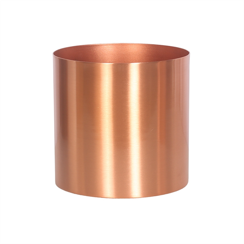 梵尼驼花瓶/花艺 花瓶客厅桌面花器金属插花瓶简约金色铁艺花盆-大号