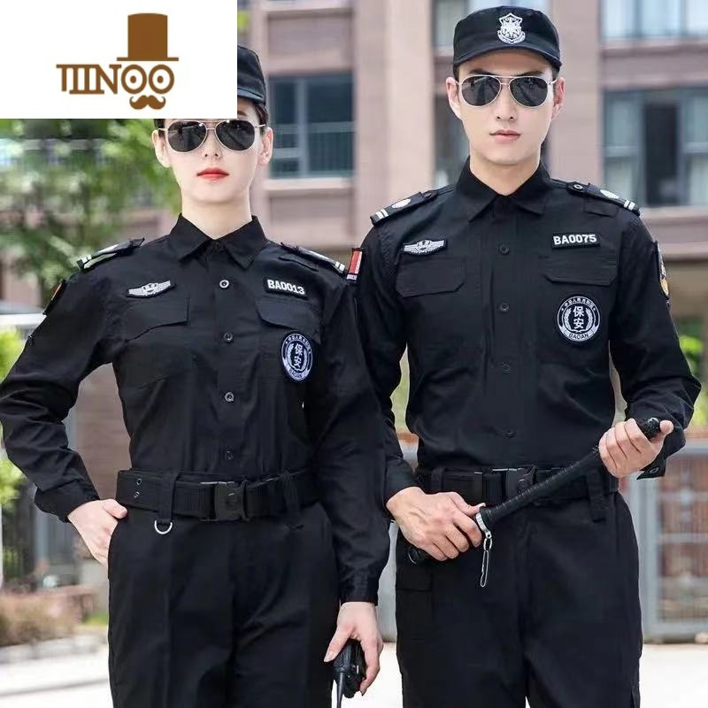 yanxu保安工作服夏天 薄款衬衣保安制服夏装 短袖 透气衣服保安服上衣