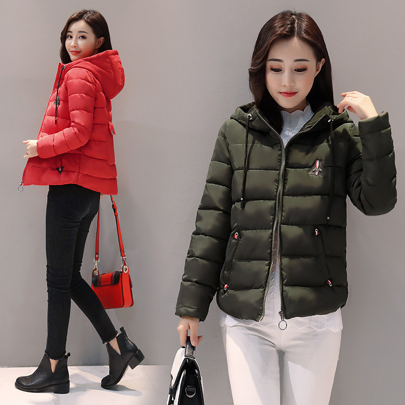 【冬装爆款来袭】新款羽绒棉服女短款2018新款韩版潮流修身加厚棉服冬装外套冬天连帽棉袄