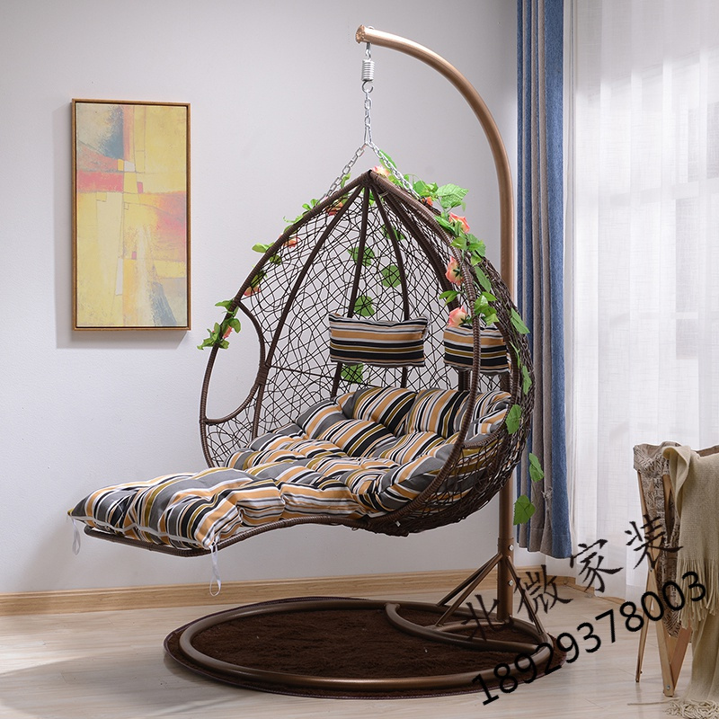 吊篮藤椅鸟巢懒人阳台吊椅网红室内秋千吊床家用吊兰摇蓝椅子双人