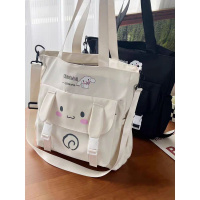 日韩卡通可爱玉桂狗单肩斜挎托特包初高中大学生上课补习袋帆布包