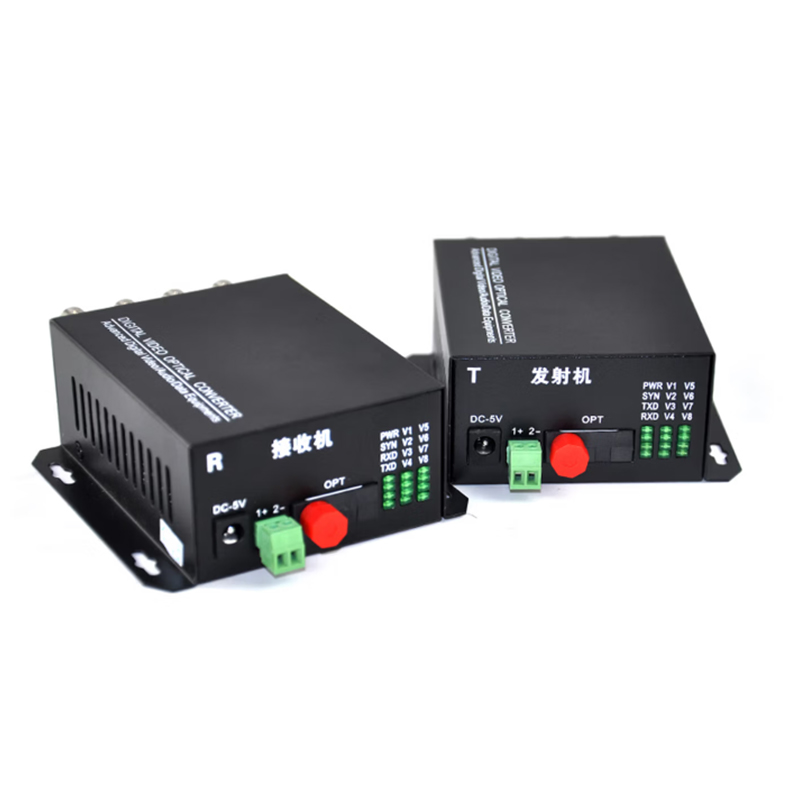 迪信光谱 8口交换机模拟视频传输光端机 OYD-4E08D 台高清大图