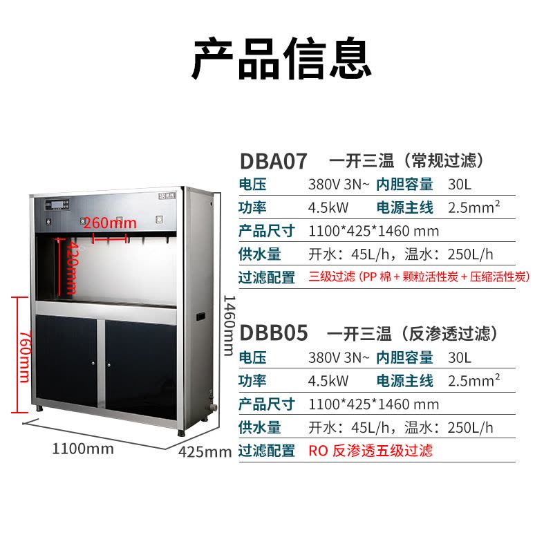 圣托(Shentop)三级过滤一开三温开水器 全自动烧水器 不锈钢开水机 大型商用直饮机 工厂用饮水机 DBA07图片