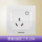 鸿雁 小优86型wifi智能远程控制定时墙壁遥控插座电量统计开关智能语音面板 智能三插座16A(鸿雁版)