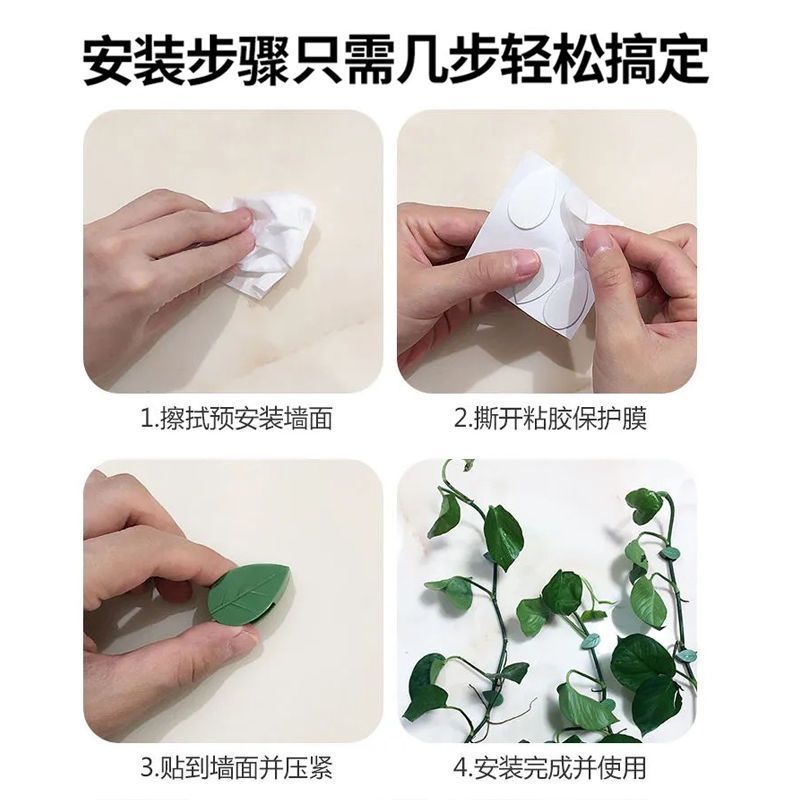 花卡夹子绿萝固定器可拆卸无痕藤本月季爬墙植物绿萝藤隐形绿植夹-【小号50个】高清大图