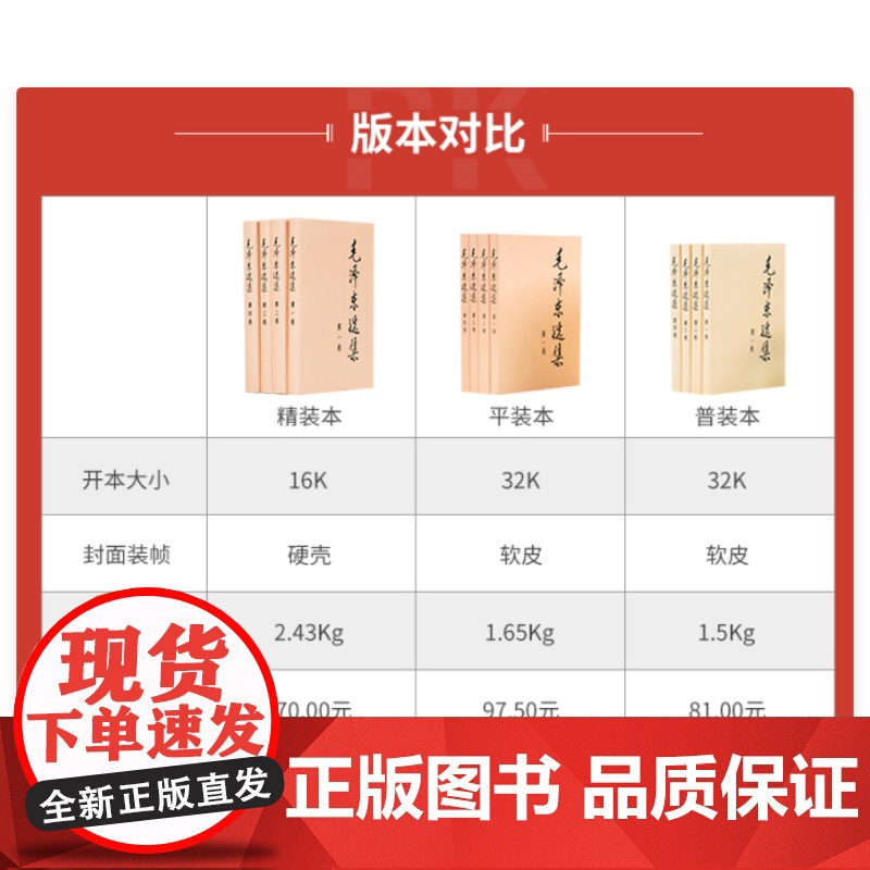 正版 毛泽东选集全套 毛选全集四册 典藏版普及本1-4卷毛选毛主席文集毛泽东思想毛泽东书籍语录箴言资本论党政图书籍高清大图