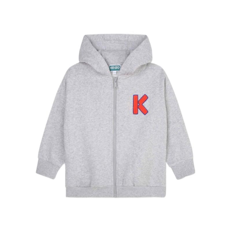 高田贤三(Kenzo)男童长袖拉链卫衣儿童运动套装休闲百搭套头衫秋 12Y 白色