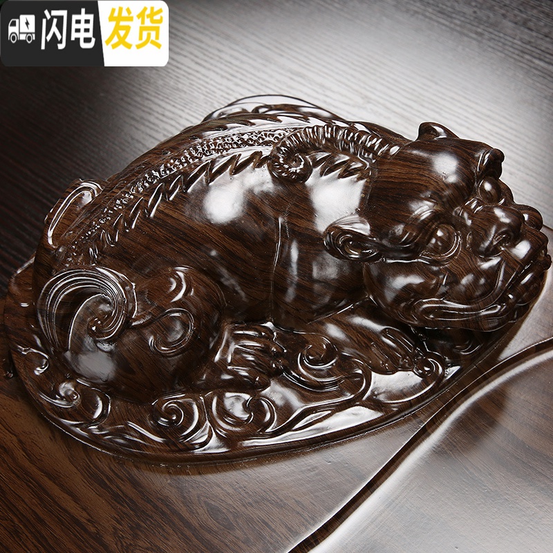 三维工匠陶瓷功夫茶具套装家用简约客厅茶台茶海办公实木茶盘茶杯电热炉B 金色全自动汝窑古典立体龙套装 31件高清大图