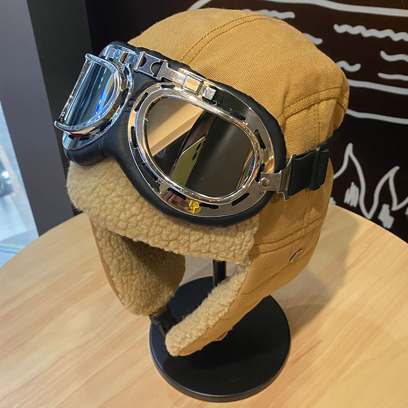飞行员帽子男女冬季韩版ins加厚保暖骑车闪电客护耳防寒风眼镜棉雷锋