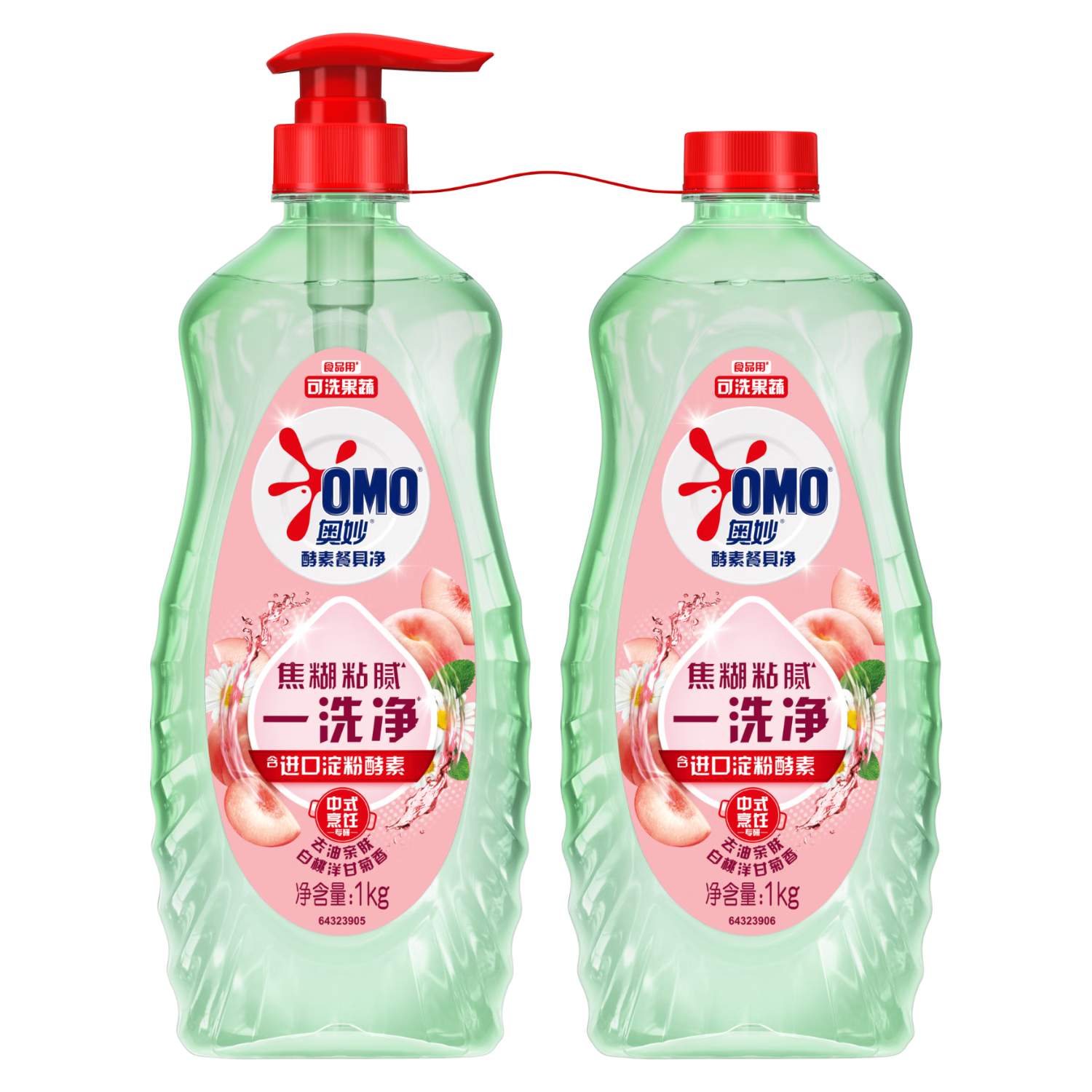 奥妙 酵素餐具净 白桃洋甘菊香型 1KG*2