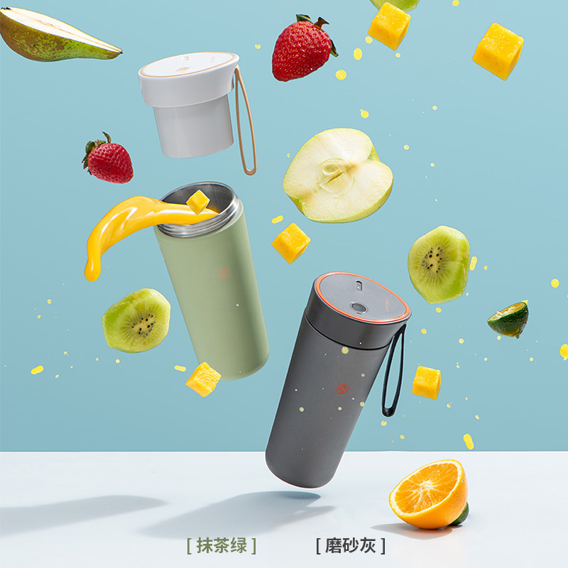 利仁(liven)榨汁机家用迷你水果汁杯原汁机电动无线充电便携式果汁机榨汁机双层不锈钢K-11