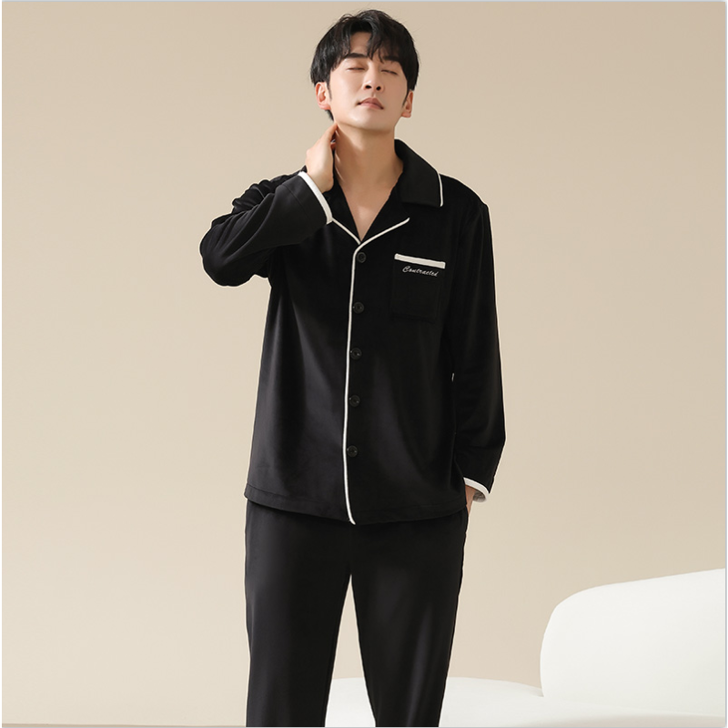 纤丝鸟(Tinsino) 纤丝鸟 秋冬新品海岛绒系列加绒加厚家居服男士长袖长裤睡衣套装9217B XXXL