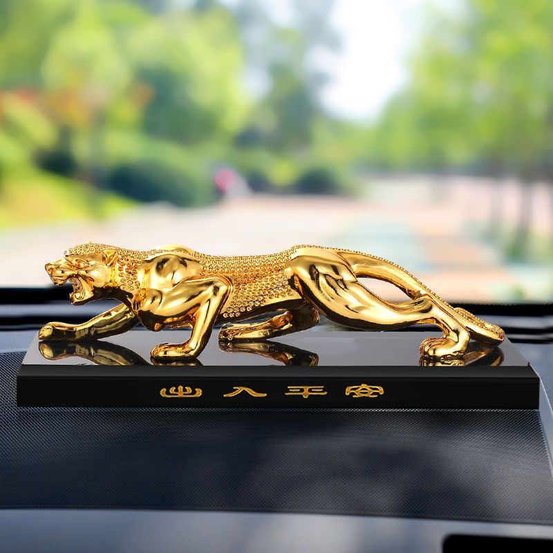 金钱豹汽车摆件车内饰品高档男车载车上中控台装饰用品大全 大号