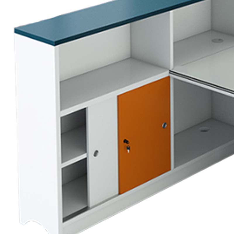 DXBG职员办公桌椅组合隔断屏风办公室卡座员工桌多人位电脑桌简约现代单人位含柜椅高清大图