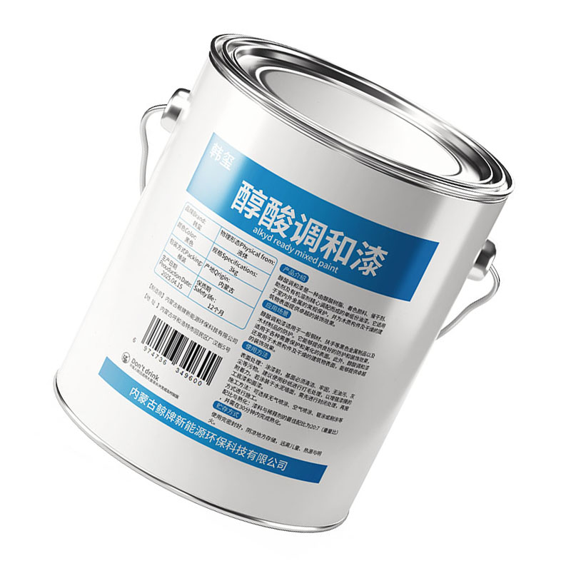 韩玺 醇酸调和漆 大红色 3kg/桶高清大图